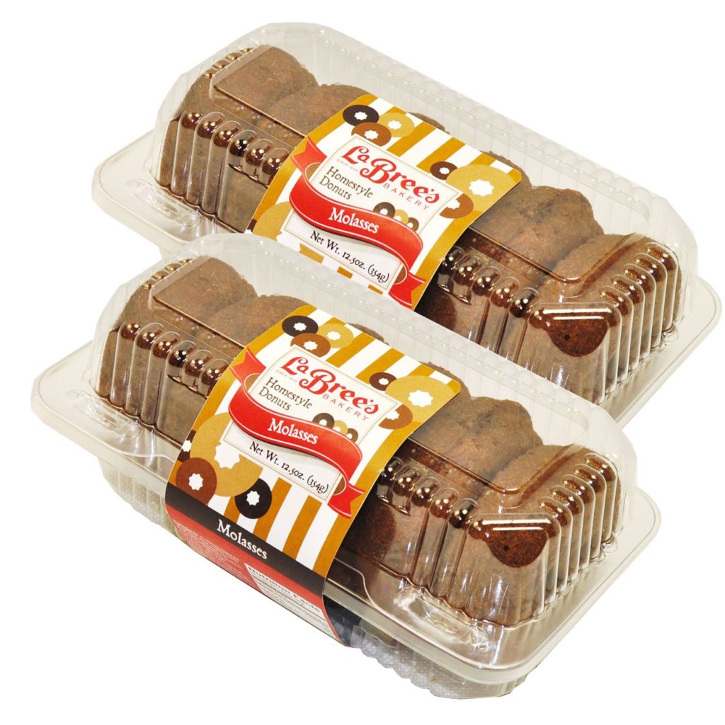 photo of two packages of Molasses Donuts